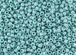 Rokajlové korálky - Round 11/0 : Opaque-Lustered Turquoise  TR-11-132